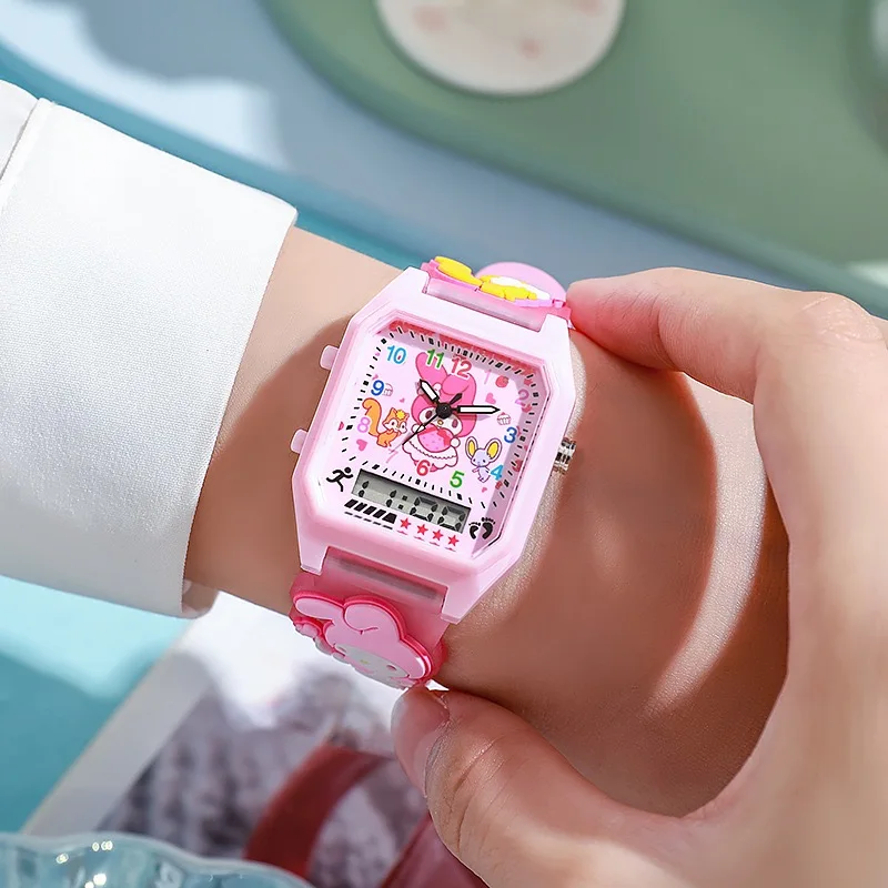 Cartoon Hello Kitty Orologi per bambini Kuromi Melody orologio digitale Studente Festa Bambini Ragazze Regali Regalo di compleanno