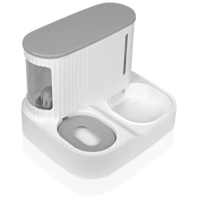 A78I Pet Feeder and Water Dispenser Set, Automatic Kitty Food Dispenser, Automatic Pet Feeder and Water Dispenser 2 in 1