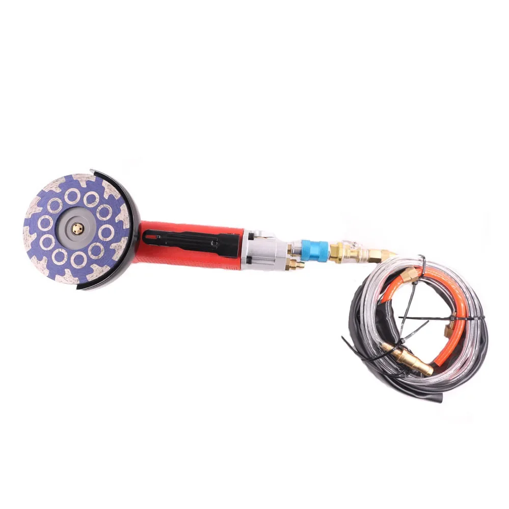 ELA Pneumatic Angle Grinder Rear Exhaust Wet Air Cutting Operated Water Grinder Machine Stone Cutting Pneumatic Angle Grinder