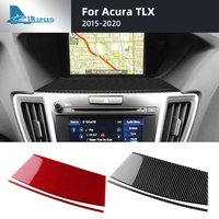 Real Soft Carbon Fiber Sticker For Acura TLX 2015 2016 2017 2018 2019 2020 LHD Car Central Control Screen Panel Trim Accessories