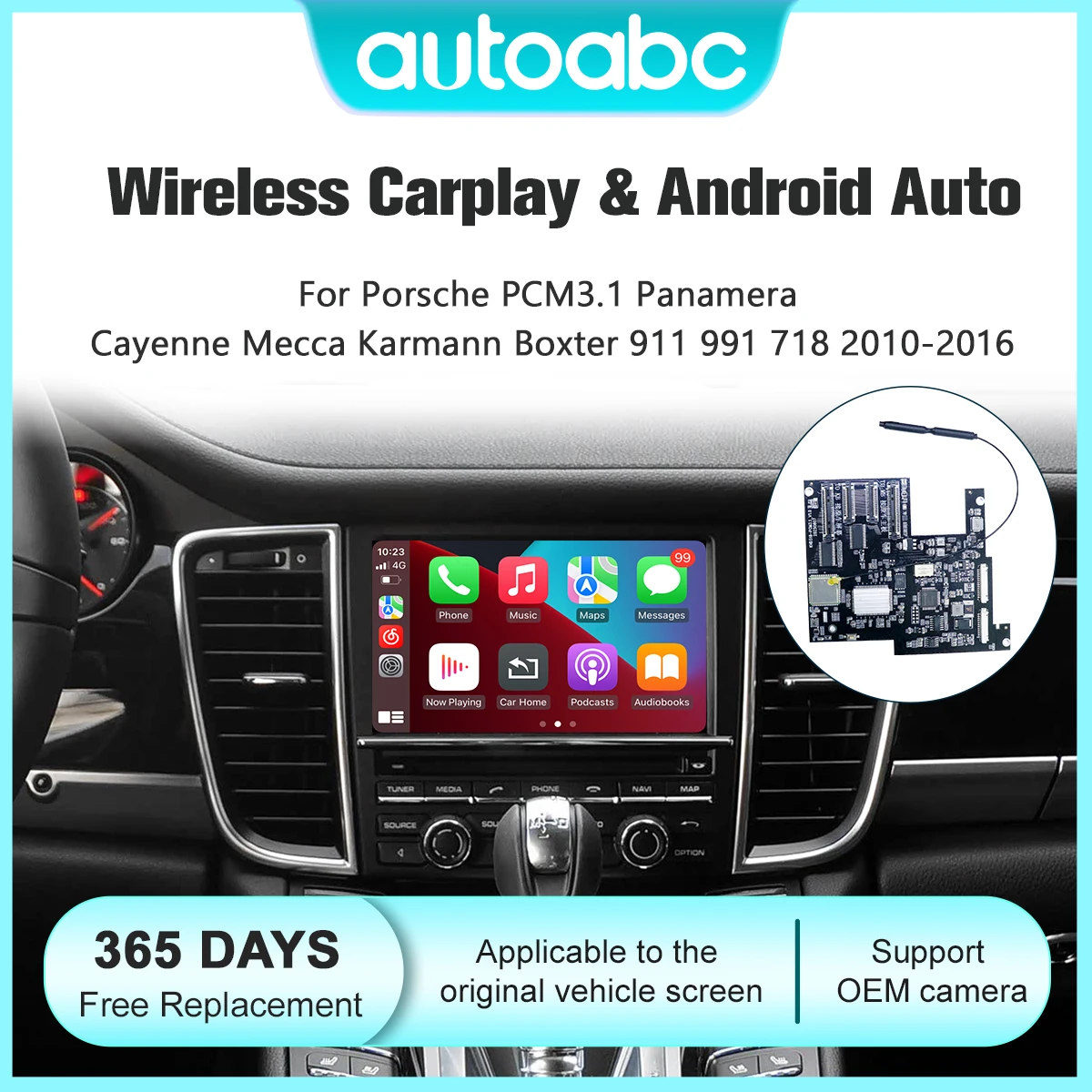 Wireless CarPlay Android Auto Module For PCM3.1 Bose Panamera Cayenne Cayman Macan 911 Retrofit Kit Decoder Box