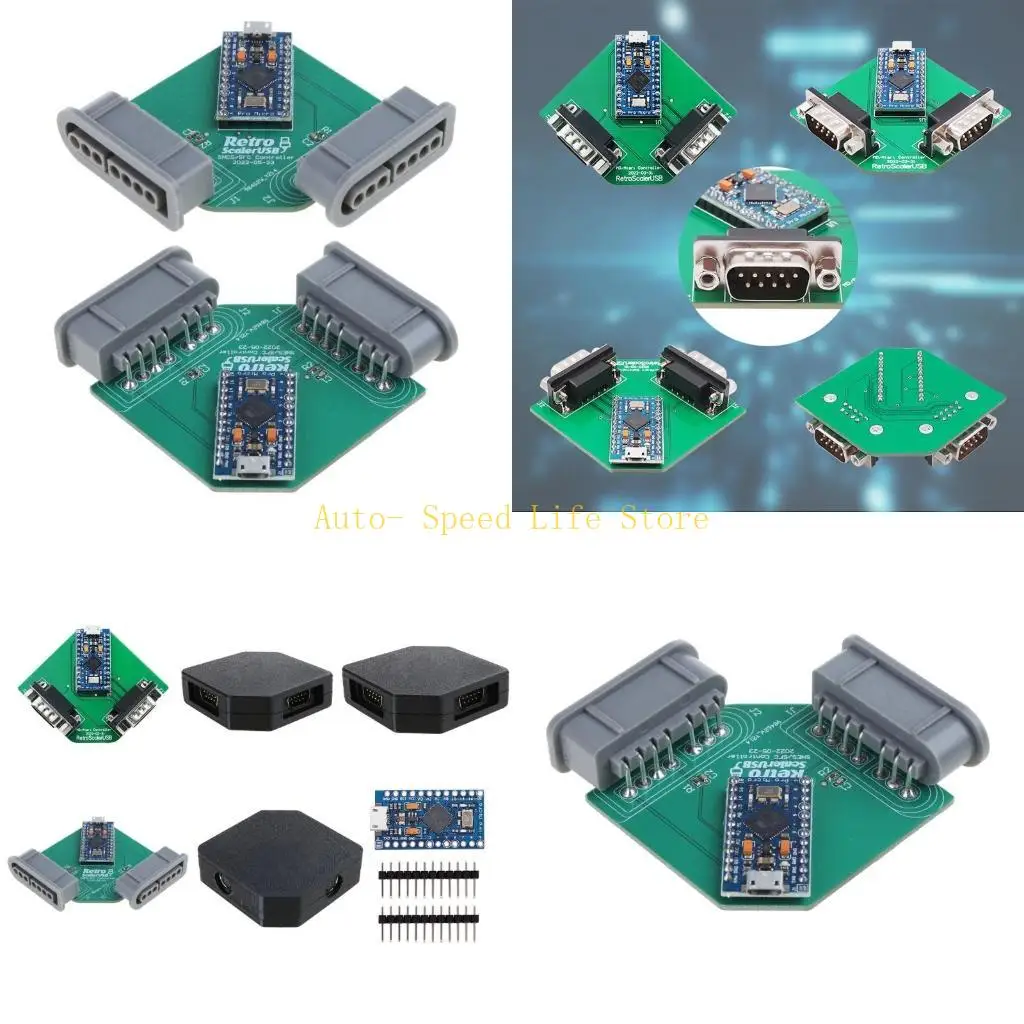 

02DA Конвертер контроллера USB-адаптера для игровых консолей MD/NES/SNES/PCE/CD32