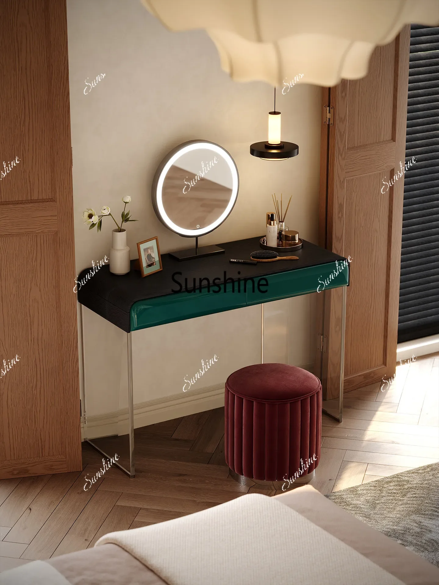 Bedroom Italian light luxury dressing table Master bedroom simple small apartment makeup tableT*