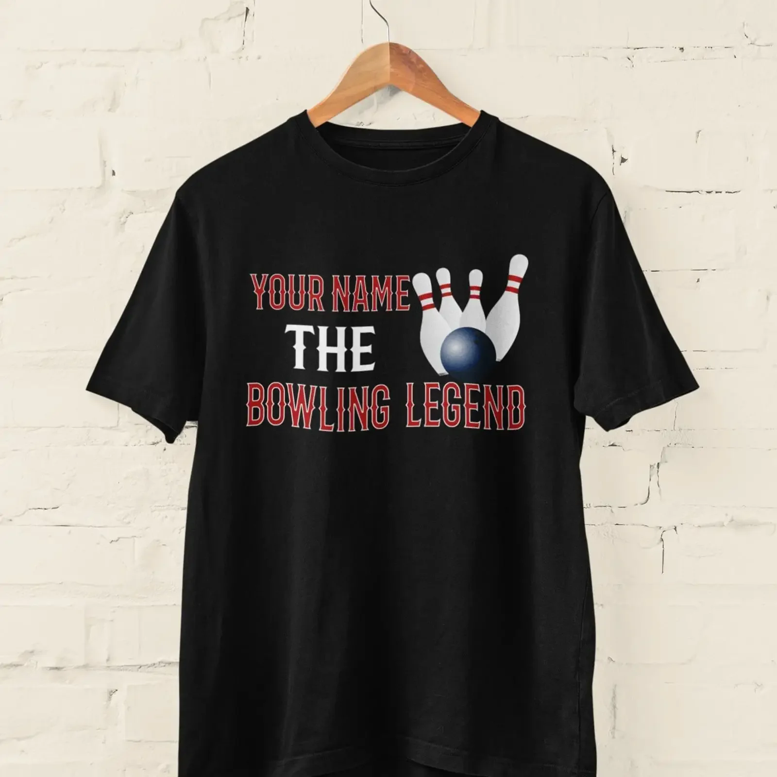 Personalized Bowling Legend T Shirt Ten Pin Player  vintage Washed fashion streetwear Slightly Unisex Stylish graphic Versatile