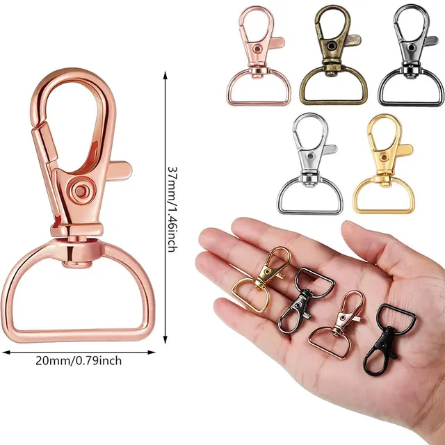 5/10/20PCS Swivel Clasps Lanyard Snap Hooks Key Chain Clip Hook Metal Lobster Claw Clasp for Keychain Sewing Jewelry DIY Crafts 4