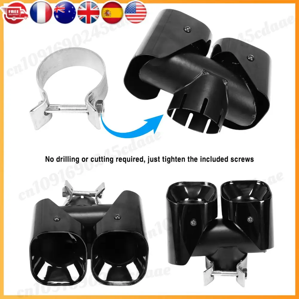 

Задняя крышка выхлопной системы автомобиля, автомобильные аксессуары из нержавеющей стали, двойные насадки на выхлопную трубу, накладка для Land Rover Defender 90 110 130 20-25