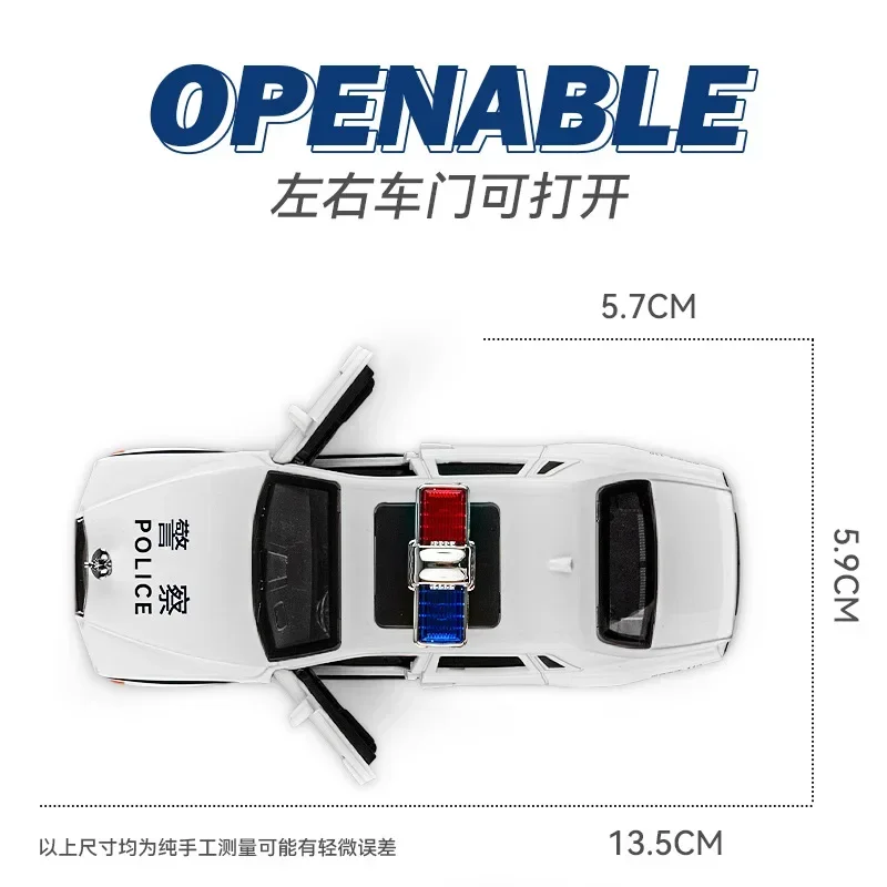 1:36 Scale Rolls-Royce Phantom Police Car Diecast Alloy Pull Back Car Collectable Toy Gifts for Children