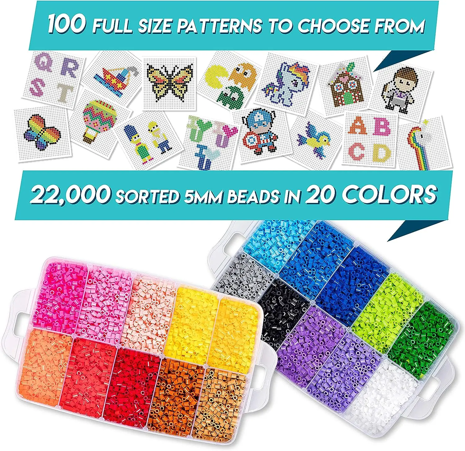 Mini Ferro Hama Beads para Crianças, Fusíveis, Puzzles DIY, Brinquedos de Qualidade, Presente para Meninas, Pegboard, 5mm, 24 Cores