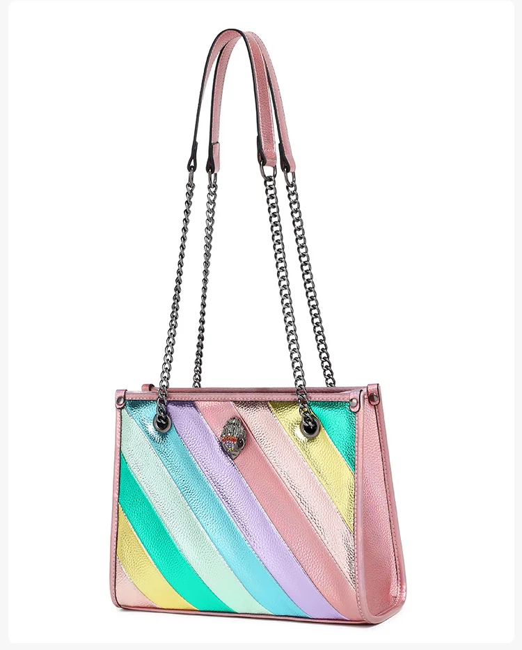 KURT GEIGER Shoulder Bag Brand Rainbow Tote Bag Women\'s Crossbody Bag PU Leather Wallet Handbag