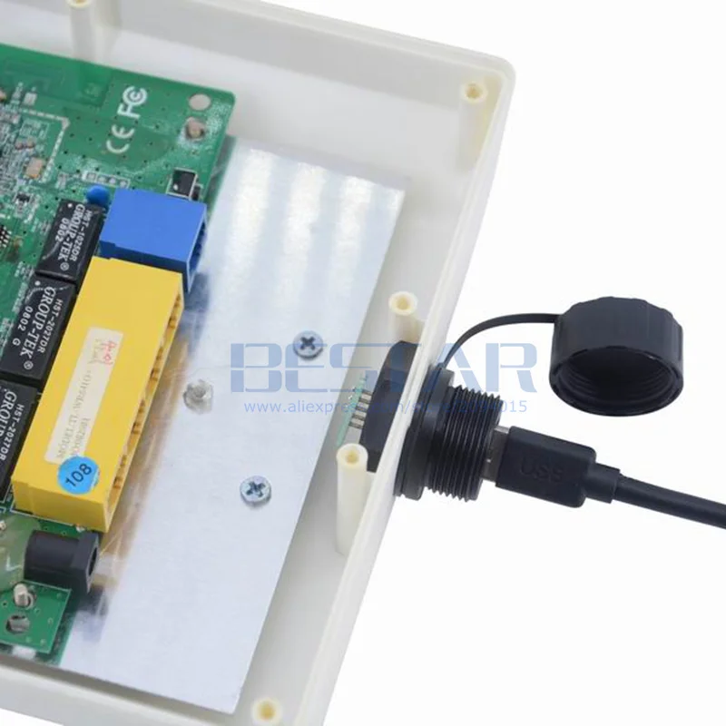 الصناعية مقاوم للماء USB 3.0 موصل IP68 M25 10Pin ذكر إلى USB نوع أنثى المقبس لوحة التوصيل جبل مع غطاء الغبار