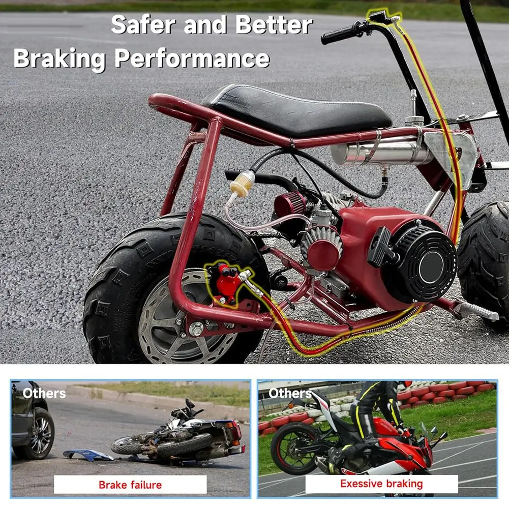 HOES-Bike Hydraulic Disc Brake Kit For Baja DB30 Doodle Bug Blitz Dirt Bug Racer 97Cc 79Cc Predator 2.8Hp Engine
