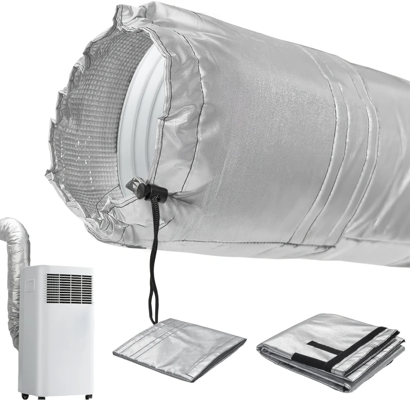 1 PC Hose Insulation Cover Noise Reduction Sound Insulation Pipe Cover Portable Hose Cover with Drawstring 5-5.9-in Exhaust Hose