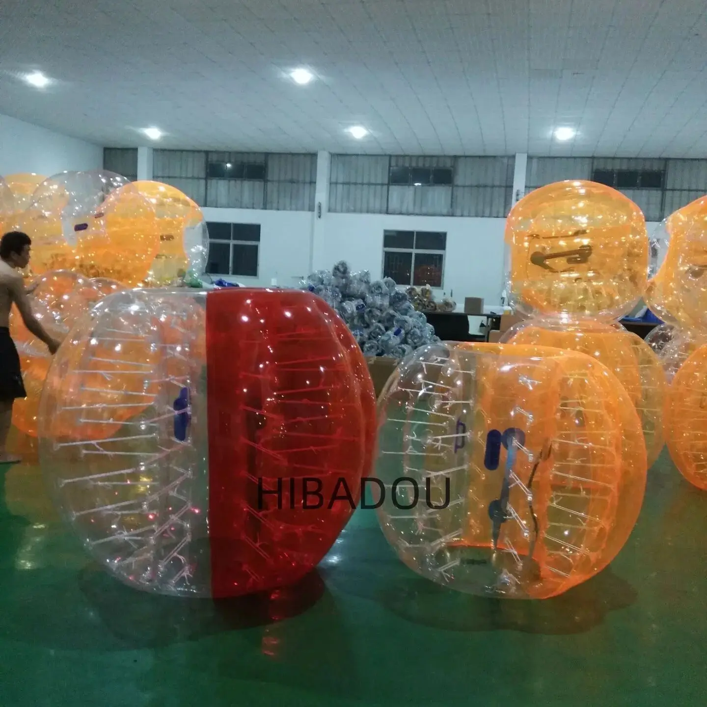 HIBADOU 풍선 범퍼 공 풍선 버블 축구 공 Zorb 공 1.2m TPU 인간 햄스터 버블 공 야외