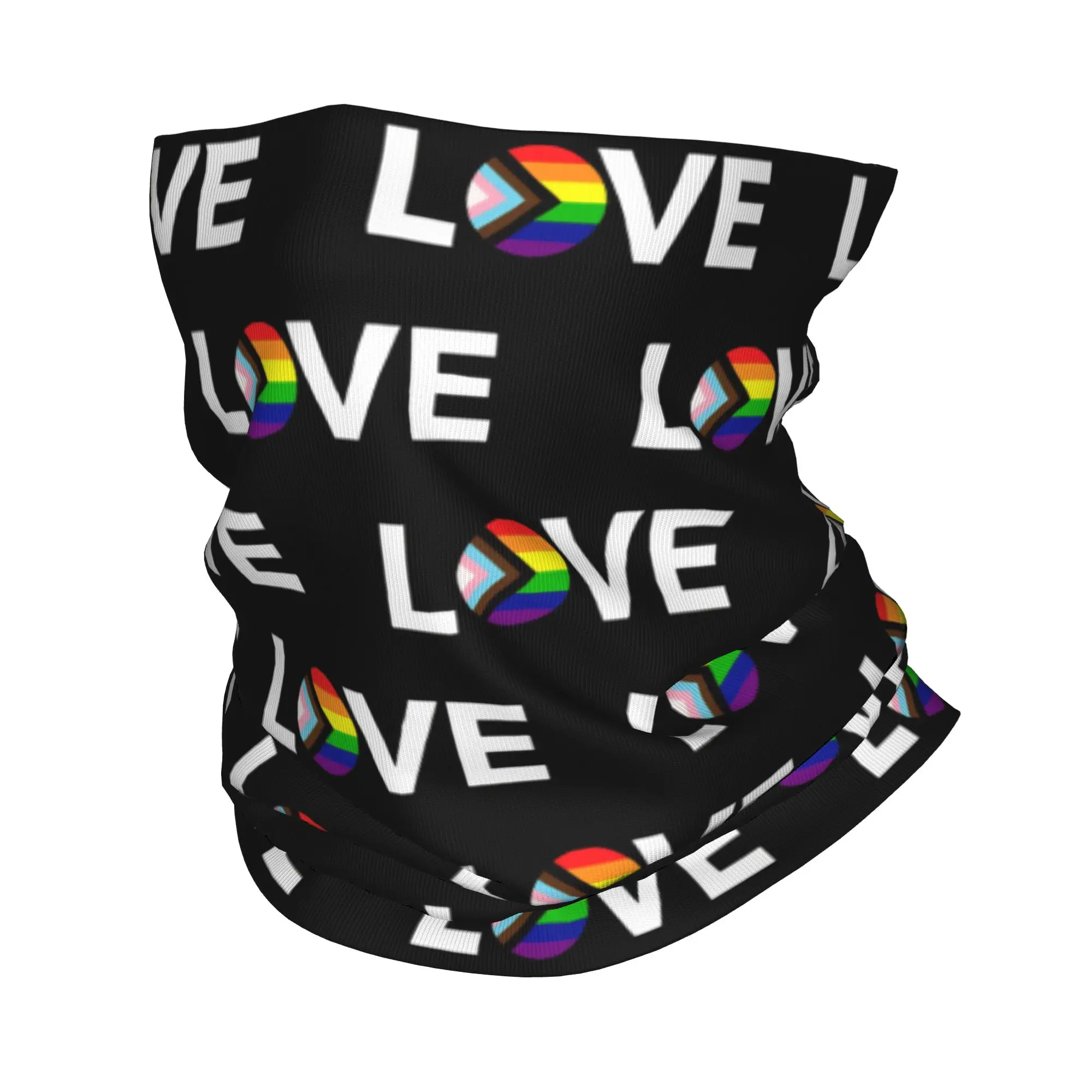 

LGBT Pride Progress Pride Love Bandana Neck Gaiter Printed Mask Scarf Multi-use Cycling Scarf Fishing for Men Women Adult