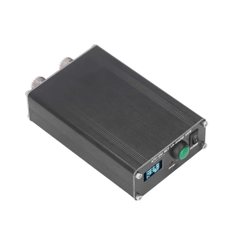 Módulo sintonizador de antena automático de 1,8-55 MHz 0,96 polegadas com caixa, recarregável ATU-100