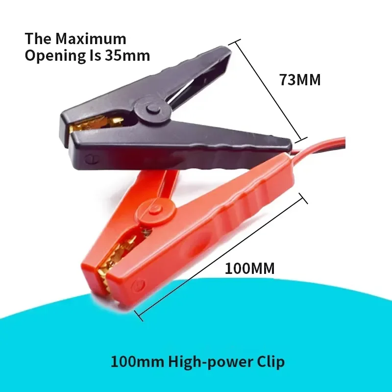 50A Plug to 100mm Alligator Clips Connectors Forklift Charging Battery Extension Cord High Current Quick-Release Connector