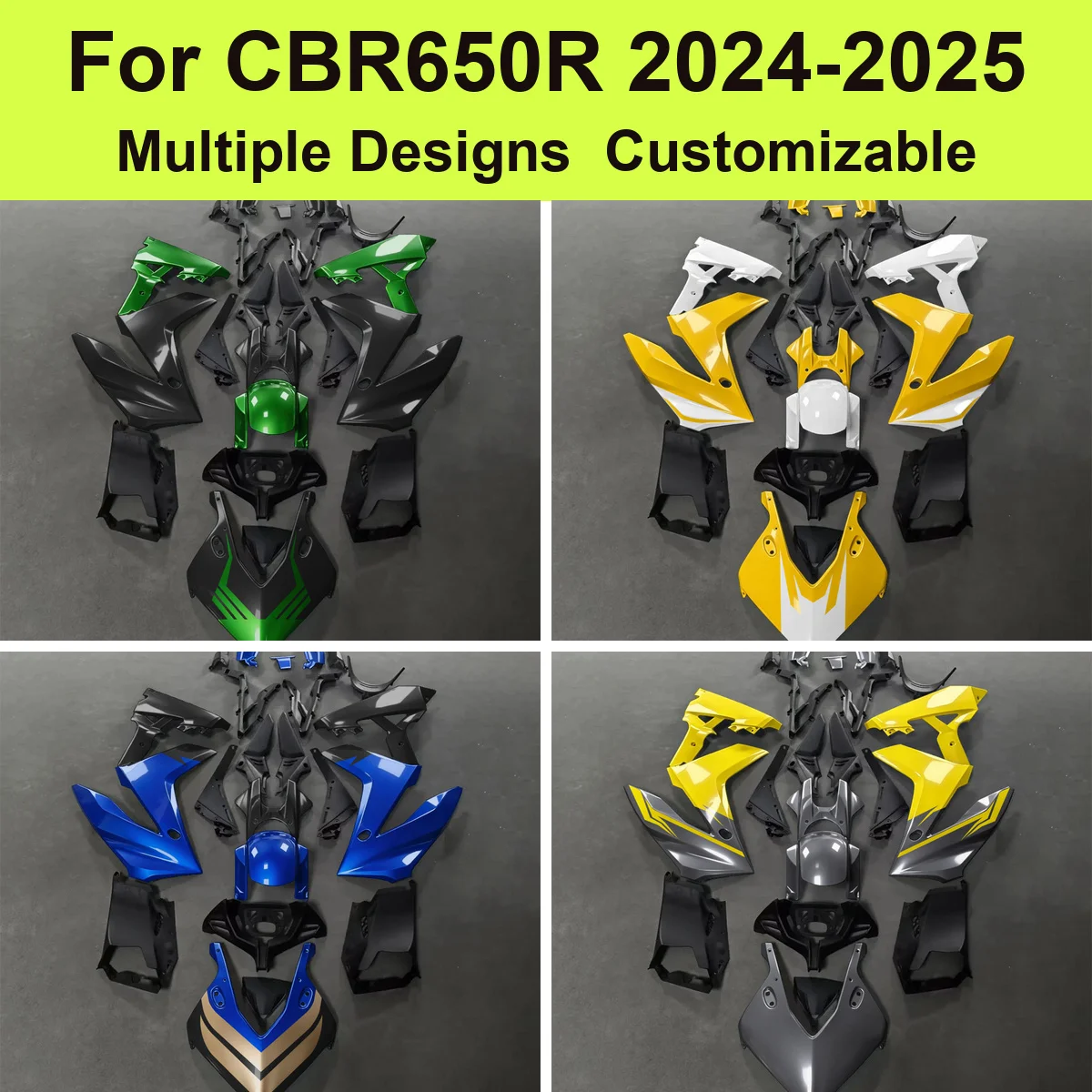 Bodywork Fairing Kit fit for Honda CBR 650R 2024-2025 RH08 650cc Injection Plastic Cowls Panels Complete Parts Sets
