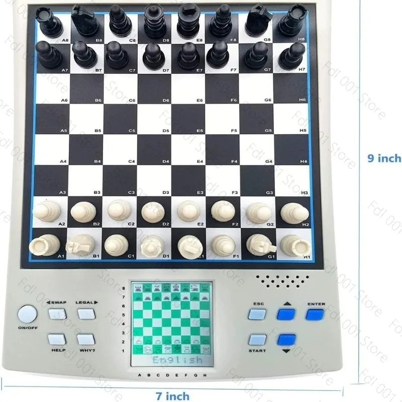 14-In-1 Smart Chess Versus Two-Player Chess Learning Chess Electronic Board English/German Version