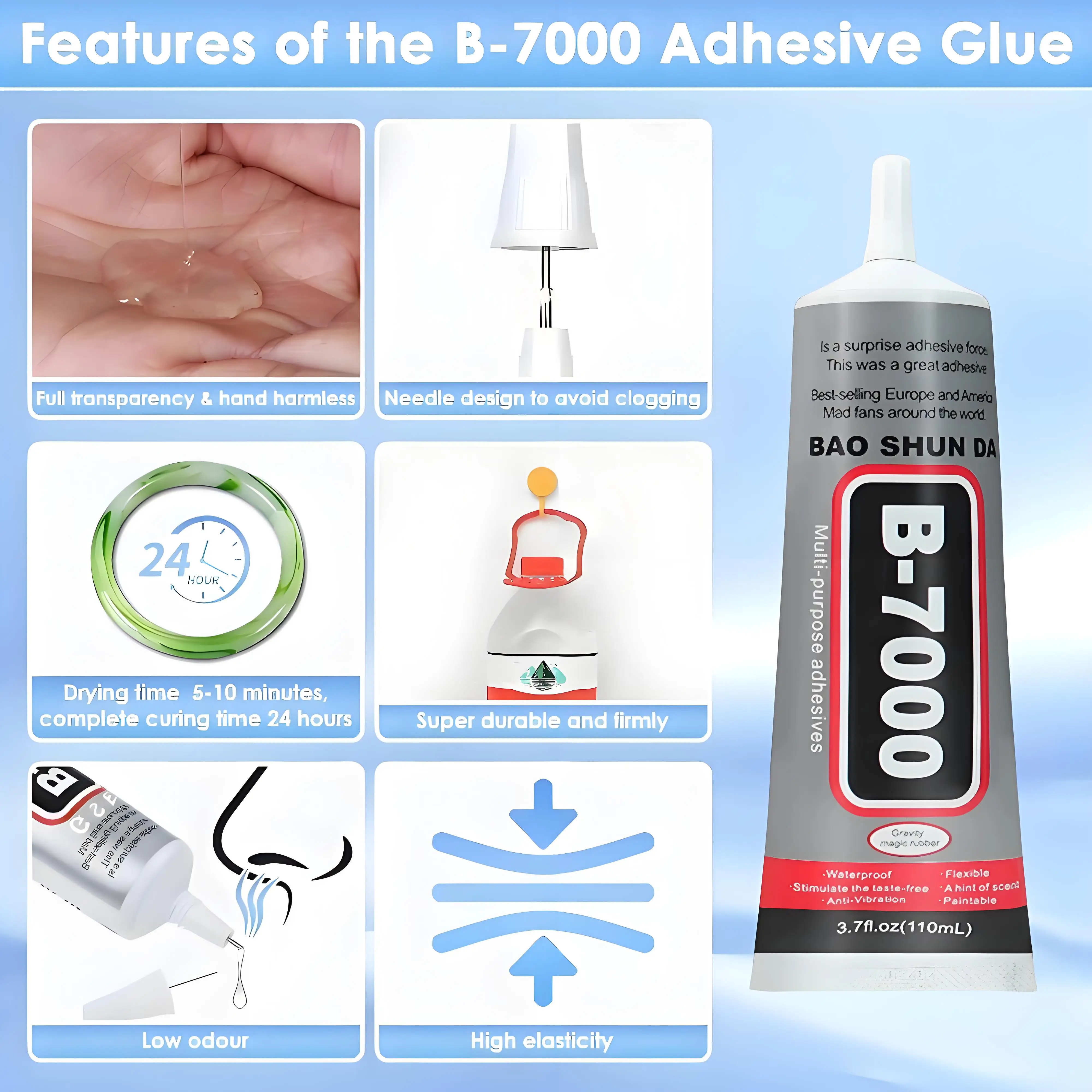 Strong B7000 All Purpose Glue Mobile Phone Screen Repair Jewelry Setting Diamond Gem Pearl Accessories Handmade DIY Special Glue