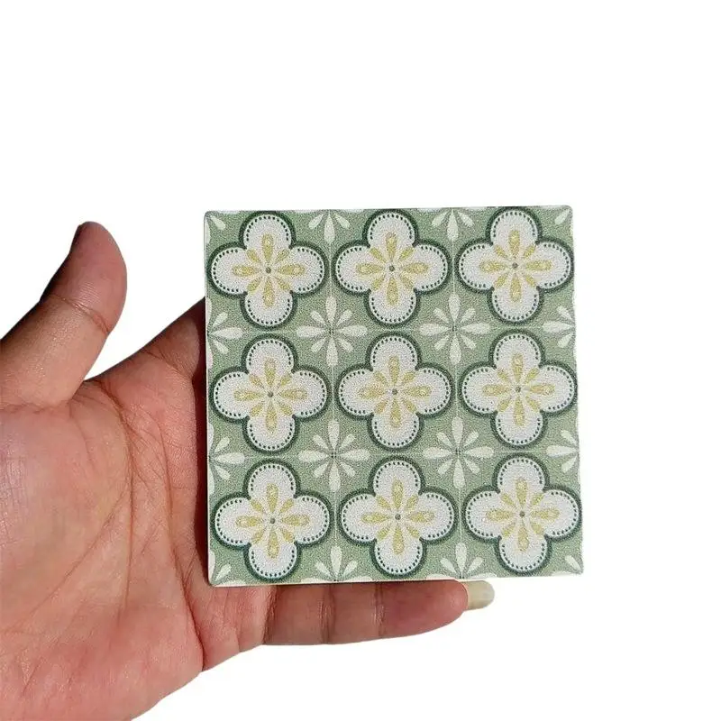 1:12 Dollhouse Miniature Square Wooden Floor Model Bathroom Living Room Decoration Toy Doll House Accessories