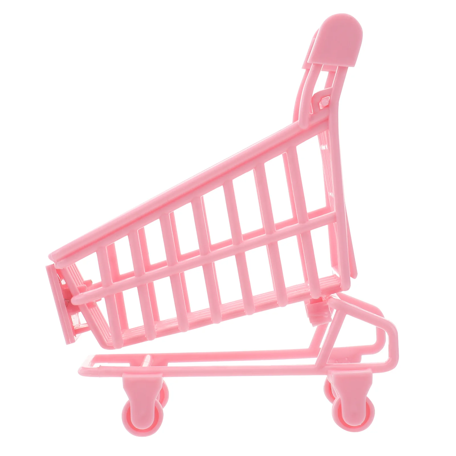 Mini carrito de compras con 4 ruedas inferiores, contenedores de almacenamiento decorativos con lazo de cinta, carrito rodante con asa para niños, carrito rodante para el hogar y la Oficina