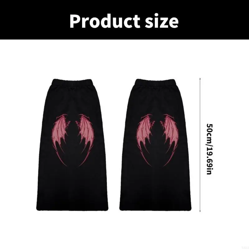 

Y88A Fashion Flared Leg Warmers for Women Punk Long Leg Socks Harajuku Leg Cover