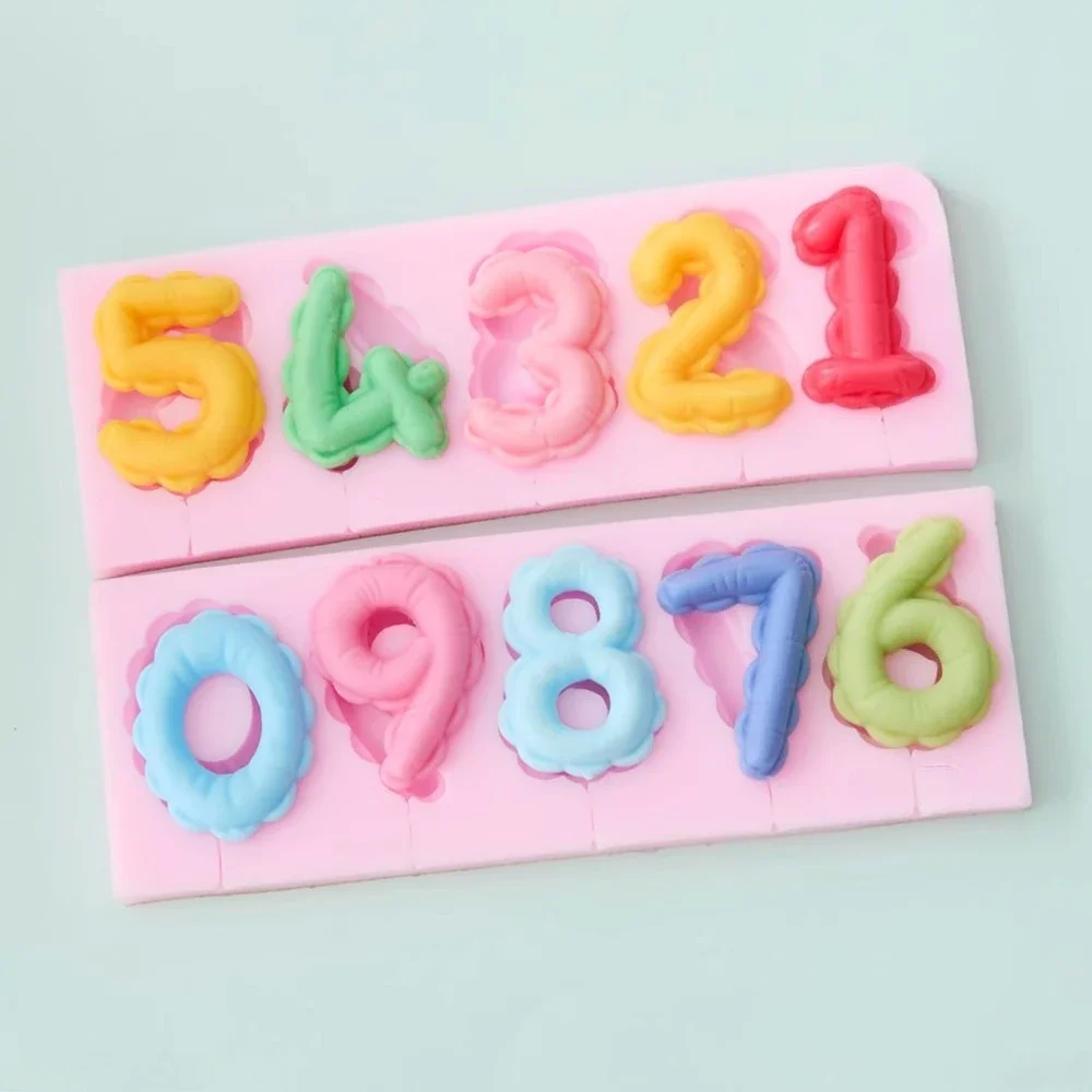 

VERIDIAN Lace Pleated Heart Silicone Molds Cloud Star Moon Numbers Fondant Candy Chocolate Mold Cake Decoration Accessories