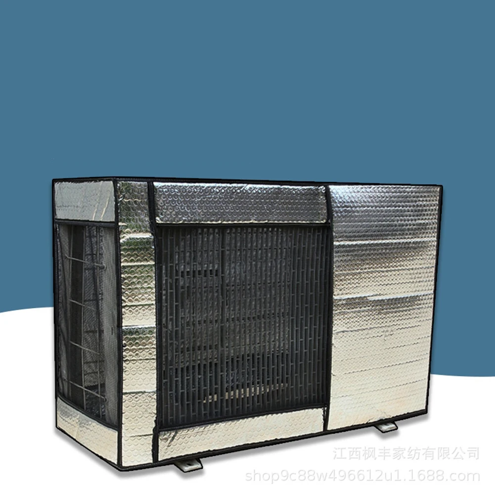 Aluminum Foil Air Conditioner Cover for Outdoor Units Providing UV Protection Waterproofing Dust Resistance and Air Circulation