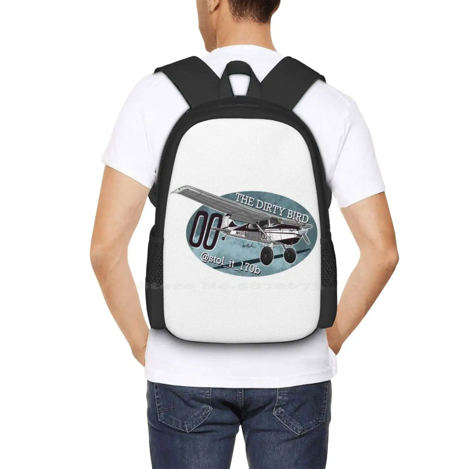 Cessna 170B N4311B Bag Backpack For Men Women Girls Teenage N4311B Dirty Bird Stol Grumman E 2 Aircraft Carrier Cirruss