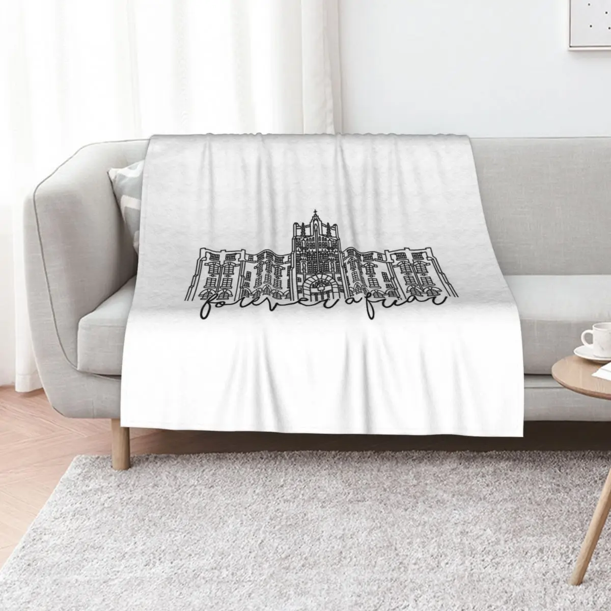 Forever a Friar Providence College Harkins Hall Throw Blanket cosplay anime Winter beds Soft Beds Designers Blankets
