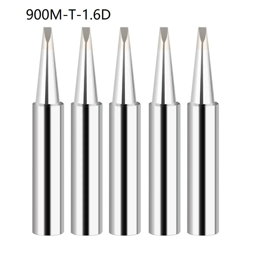 5pcs 900M-T Soldering Iron Tips 0.8D/1.6D/2.4D/3.2D1C/2C/3C/4C/B/I/SK/K/IS Lead-Free Welding Tips Head Alloy Soldering Tools