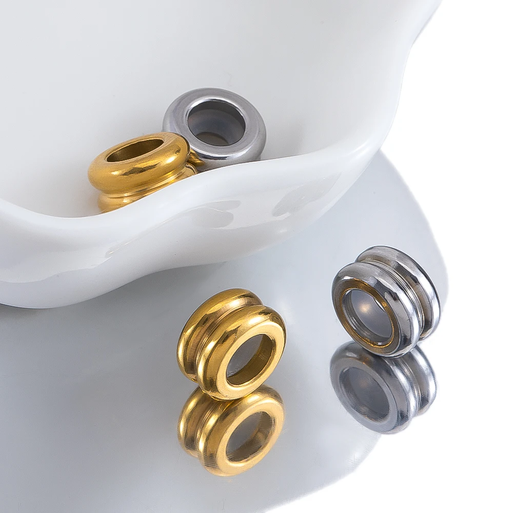 

10pcs Stainless Steel Circular Spacer Bead DIY Handmade String Spacer Bead Positioning Tube Jewelry Accessory practical Material