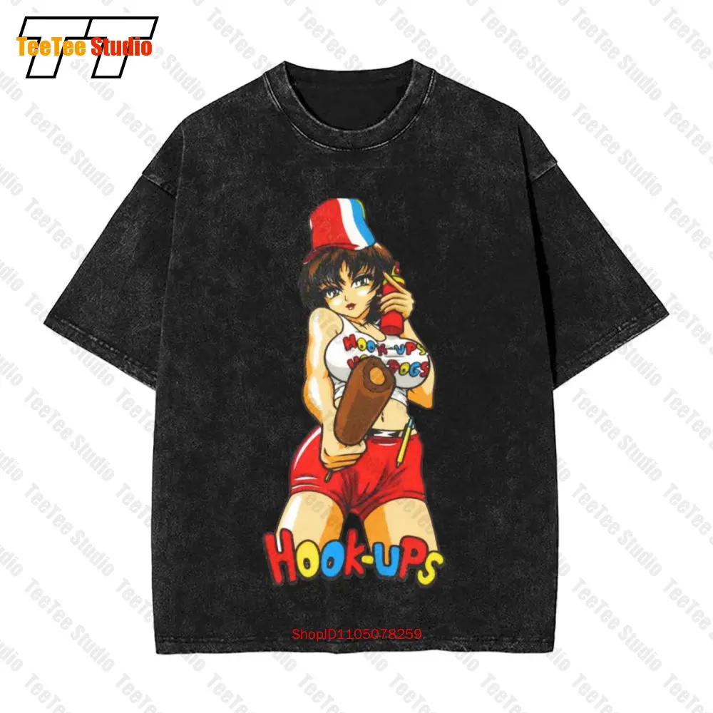 

Hook Ups Skateboard Hot Dogs Vintage Oversized T-Shirt OF9U