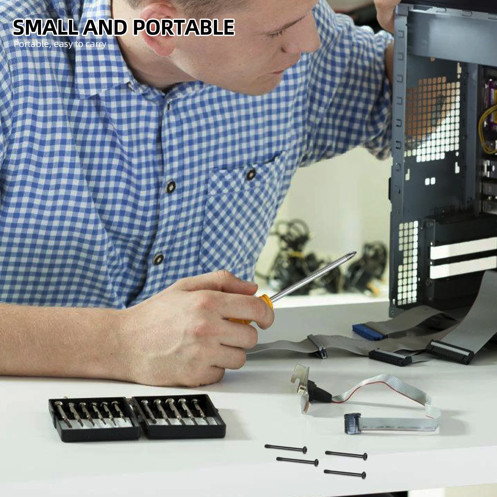 

50pcs Computer Screw Cooling Fan Mount Screw Metal Screw Computer Supply Wafer Head Laptop Screw Bolt for Computer Screw Kit