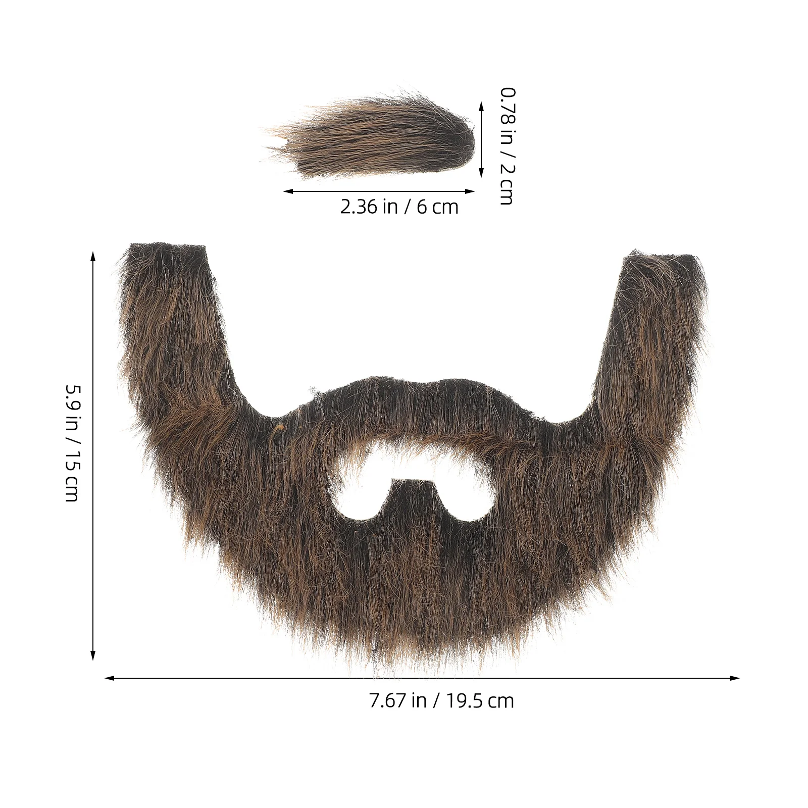 

1 Set Funny Fake Beard False Eyebrow Costume Party Photo Prop Decorative Mustache Halloween Cosplay Lightweight Cloth