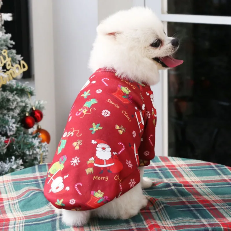 XS-4XL Christmas Dog Clothes Winter Pet Clothing Sweater Clothes For Small Large Dog Cat Puppy Costume Chihuahua Yorkies Shirts