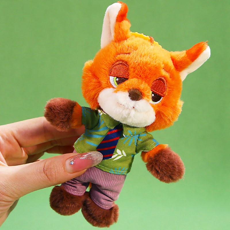 Disney Zootopia Plush Toy Nick Wilde Judith Laverne Hopps Plush Doll Keychain Couple Charm Birthday Christmas Gift