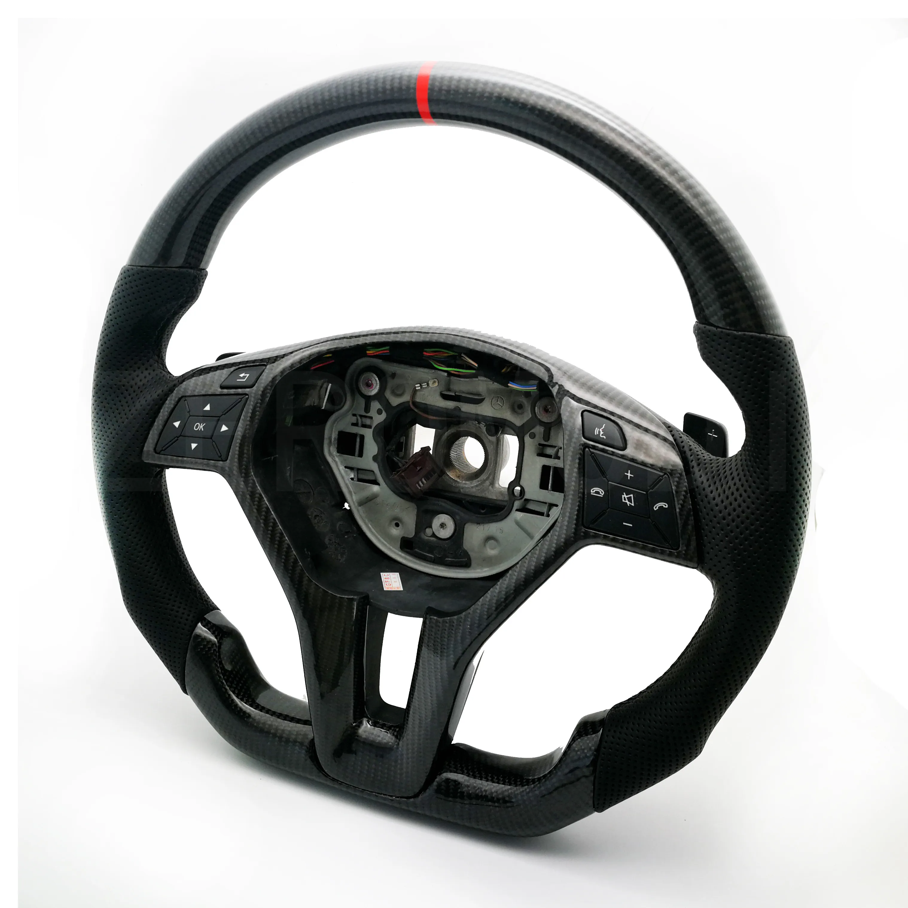 100% Real Carbon Fiber Steering Wheel Compatible for MB W204,S204 W212,V212,S212 X156 X253 W246 C E GLA GLK