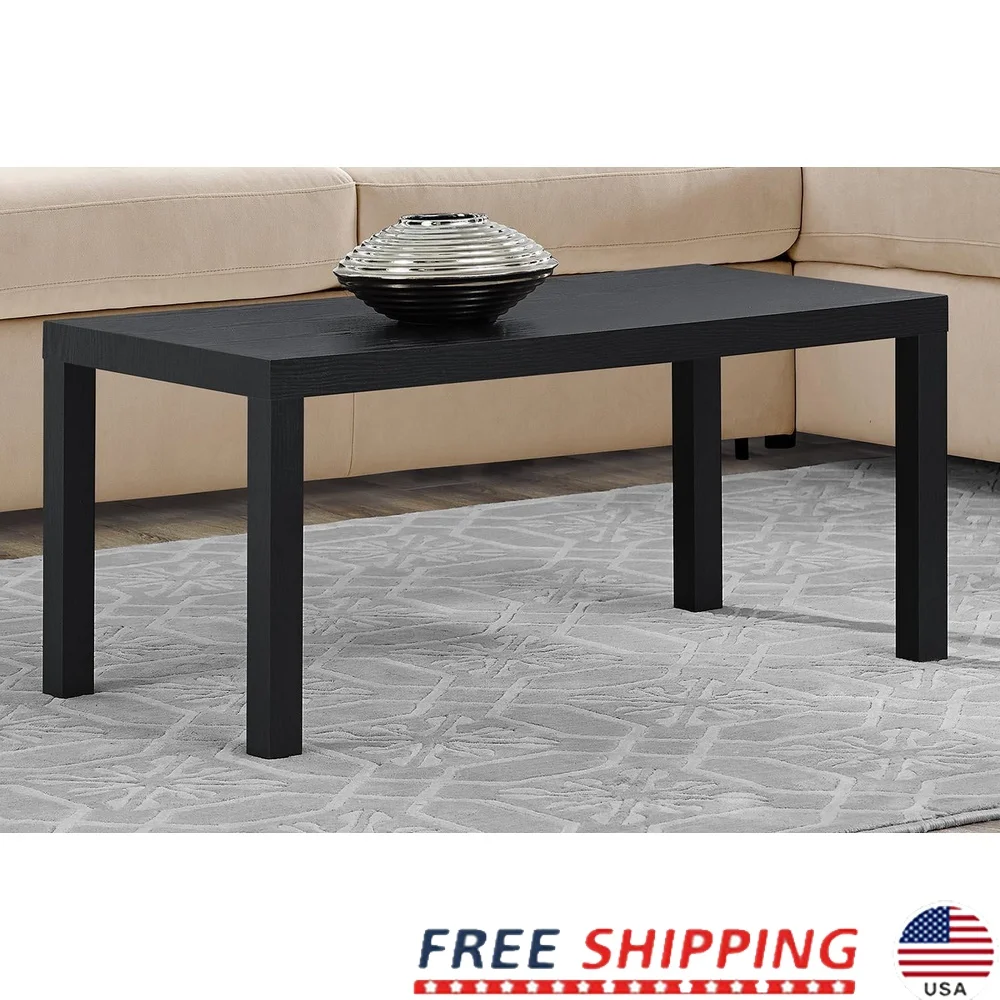 

Минималистичный журнальный столик, ламинированный ПВХ, полый сердечник, отделка из черного дуба, деревянная отделка, прочный дизайн, для использования в помещении, простая сборка, хранение