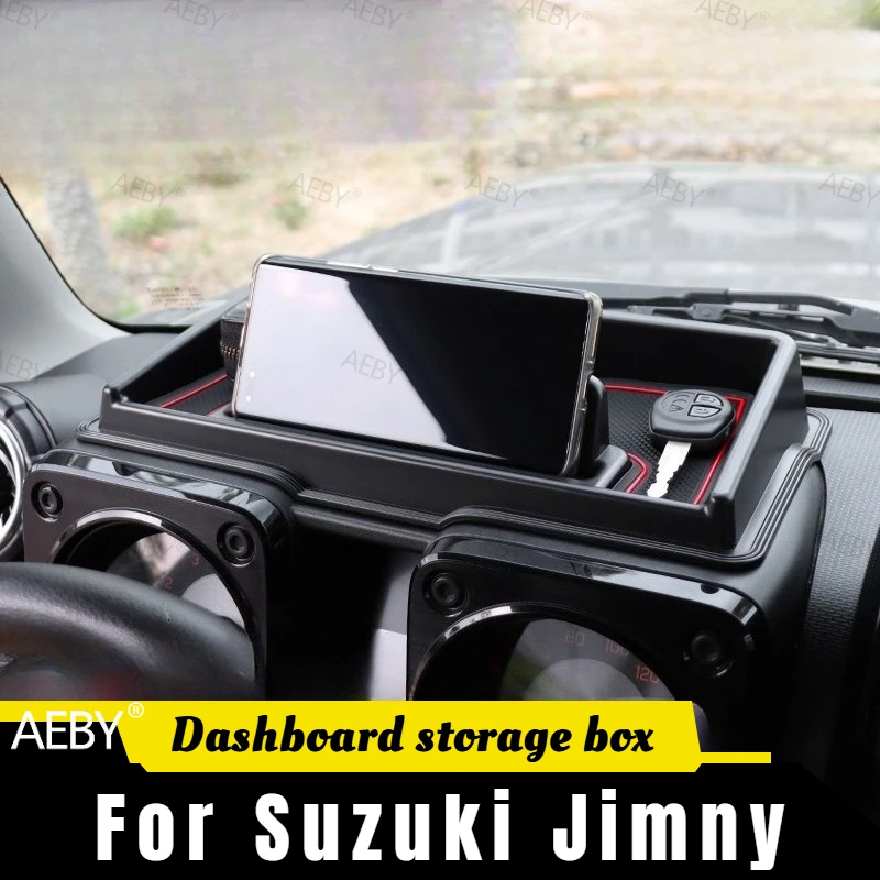 

For Suzuki Jimny 2019-2026 Dashboard storage tray,Center console storage box,With anti-slip pad,ABS anti-slip,Accessories