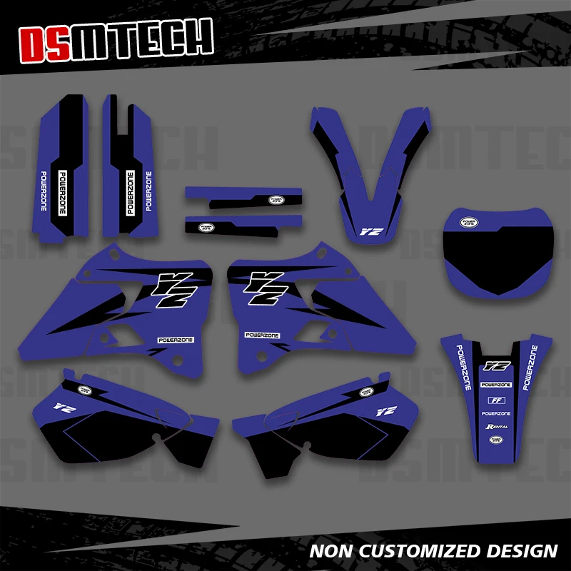 

DSMTECH для YAMAHA YZ125 YZ250 YZ125 YZ 250 1996 1997 1998 1999 2000 2001 графические наклейки наклейки мотоцикл фон 004