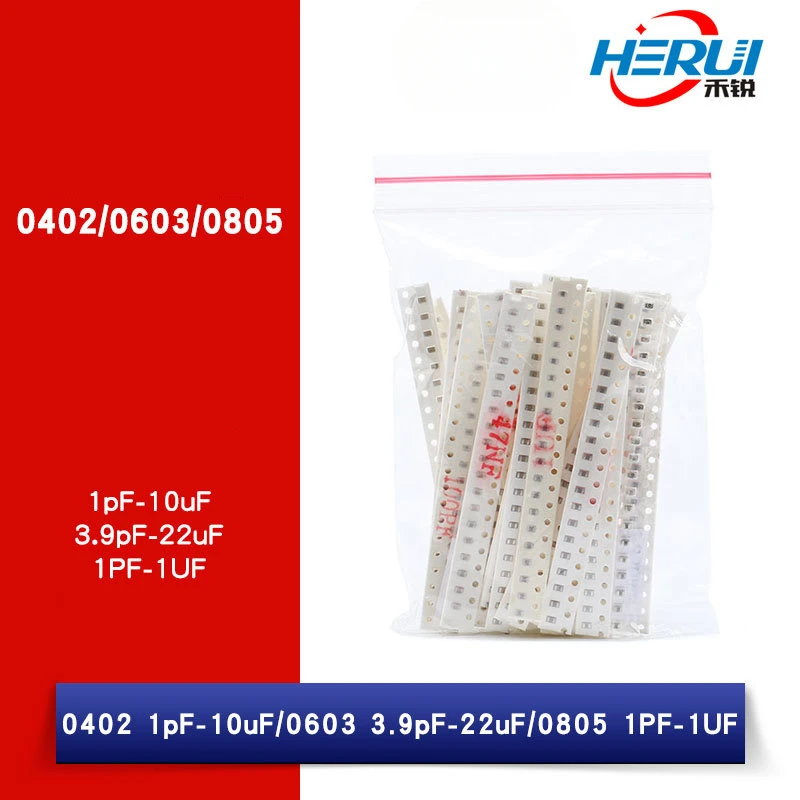 

0402 0603 0805 Chip capacitor package 1pF-10uF 3.9pF-22uF Common capacitor package