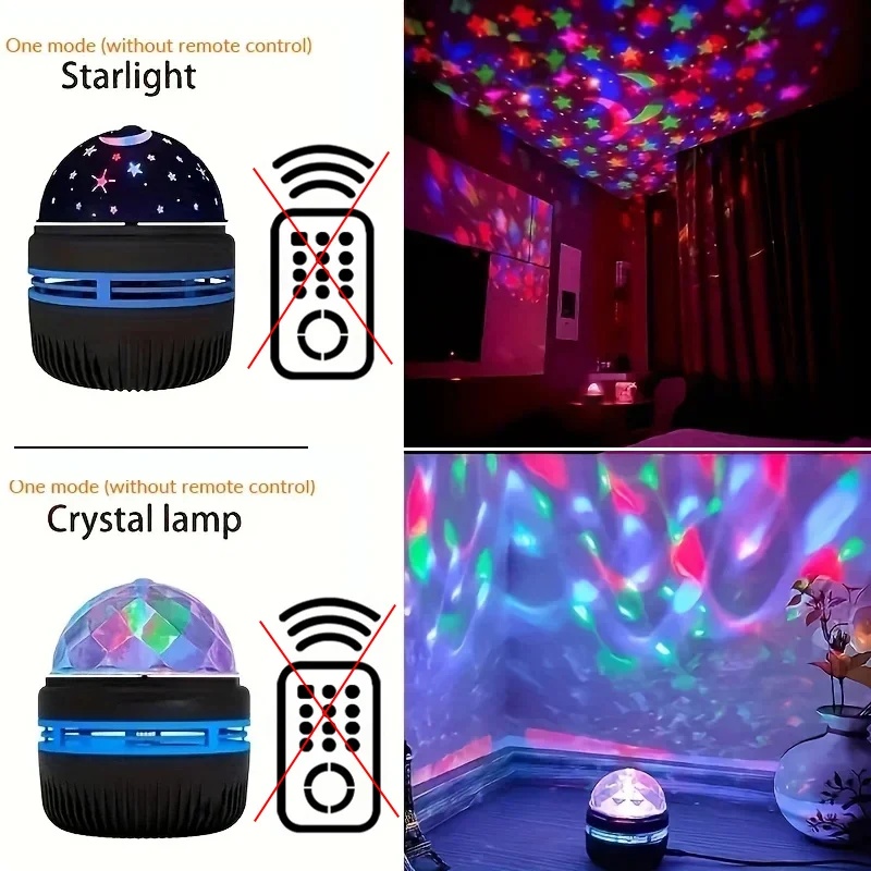 Nowa lampa projekcyjna Galaxy LED Wzór wody Lampa gwiaździstego nieba Aurora Światło projektora Mini Moon Star Lampka nocna do wystroju pokoju