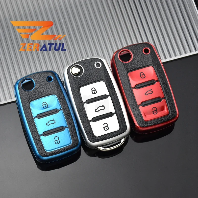 

Кожаный чехол-книжка из ТПУ для Volkswagen, VW Jetta, Golf, Passat, Beetle, Skoda, Seat Polo, B5