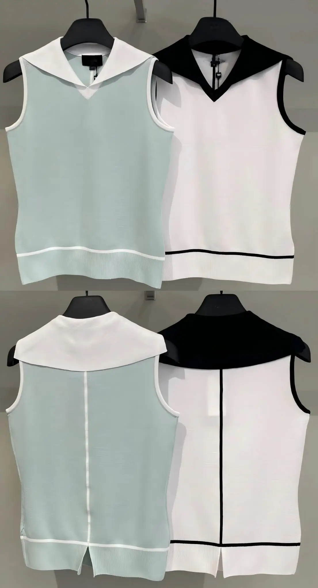 New Women's Golf Apparel: Sleeveless Knit V-Neck Tank Top—Casual and Versatile