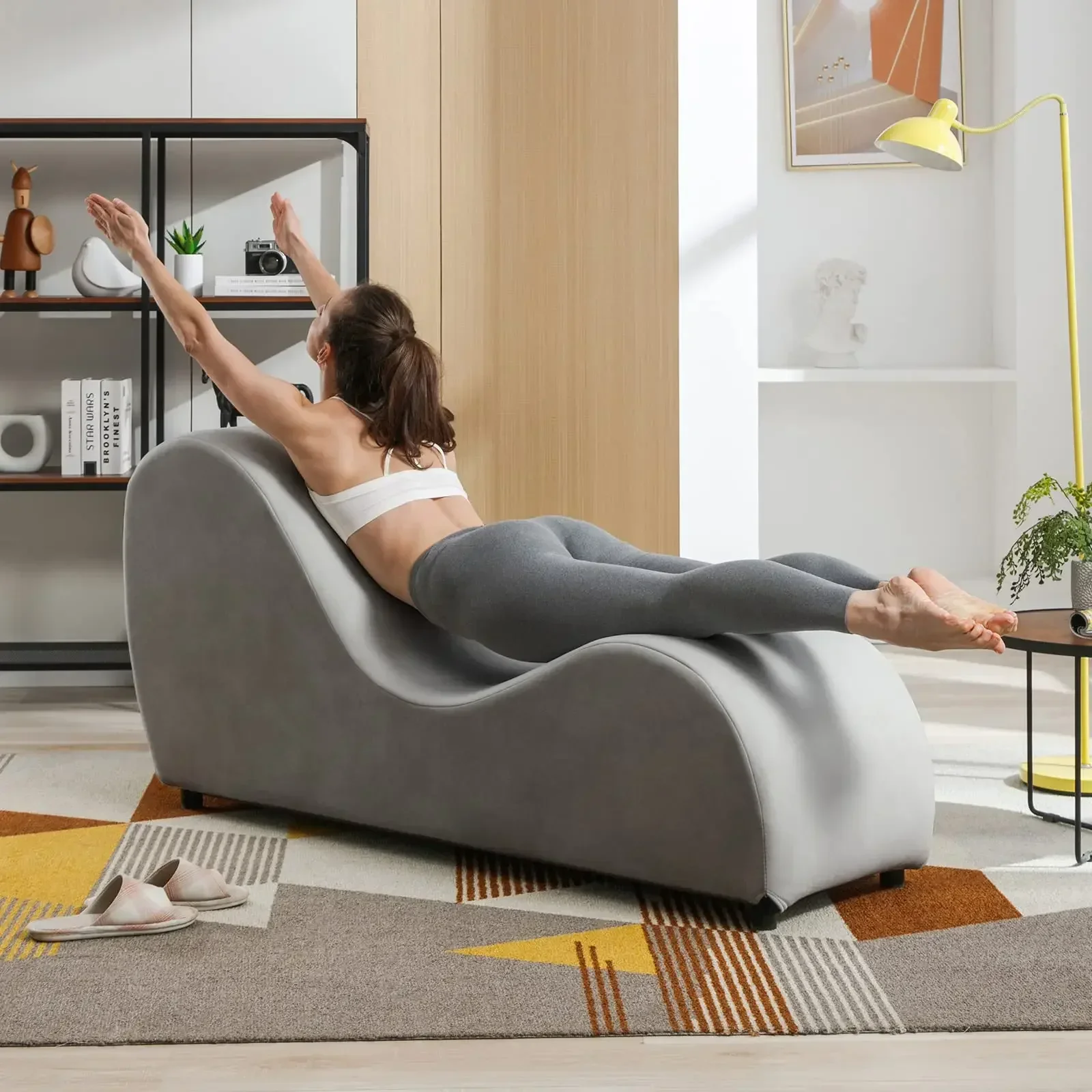 YAO TAOConcubine recliner multi-functional bedroom husband and wife bed end row room chair bedside help