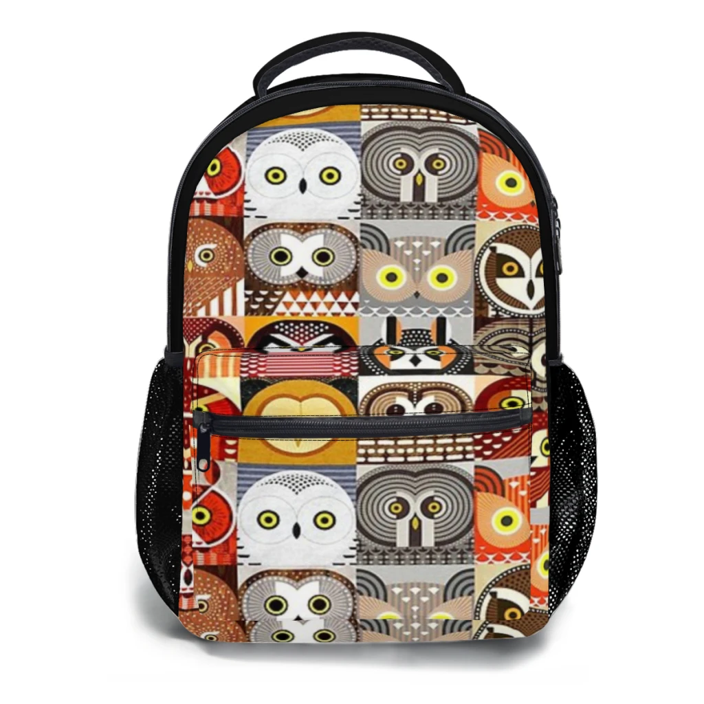 

North American Owls New Female Fashion boys High Capacity Waterproof College Backpack Trendy Girls Laptop School Bags 17inch ﻿