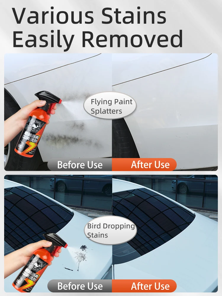 Bitumen and tar remover for cars, suitable for white vehicles, with strong stain removal and insect resin cleaning capabilities