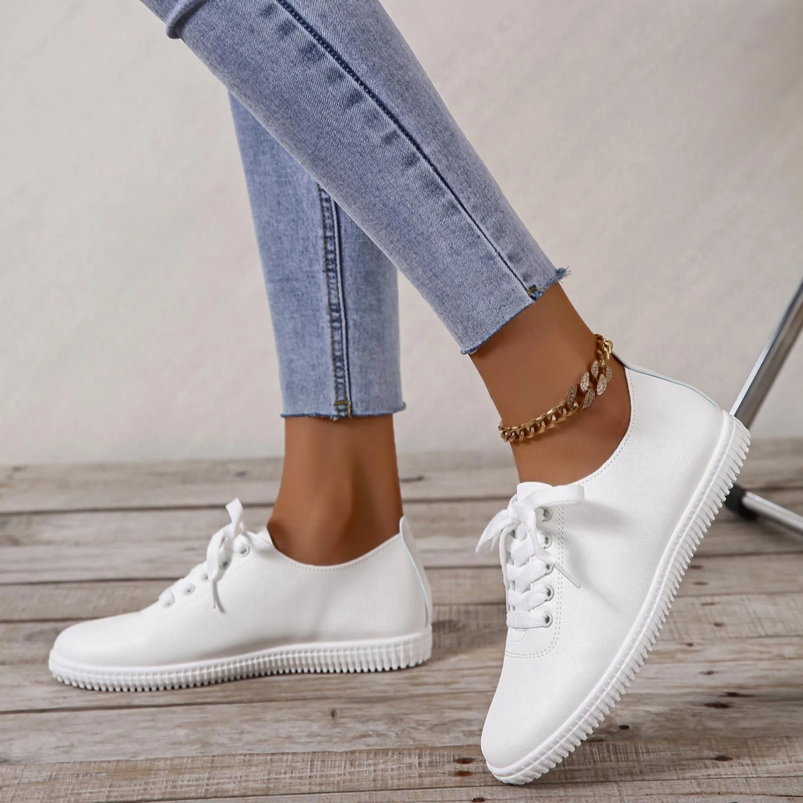 New Shoes For Women 2023 Fashion Korean Style White Casual Platform Shoes Breathable Low-top Sneaker Ladies Vulcanize Shoes