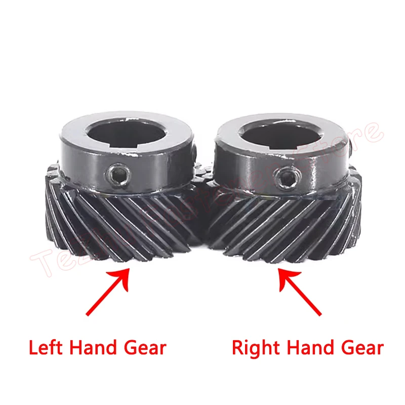 1pc Helical Steel Gear 16 Teeth 1.5 Module 45 Degree 1.5M 16T Left and Right Rotation Bore 8mm 10mm 12mm 14mm Harden Darken